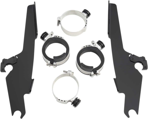 Memphis Shades - Memphis Shades Trigger-Lock Mount Kit for Batwing Fairing - Black - MEM8992