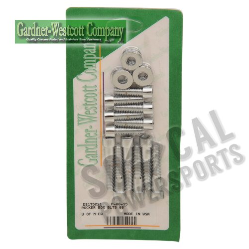 Gardner-Westcott - Gardner-Westcott Rocker Box Chrome Steel Socket-Head Bolt Kit - P-88-15