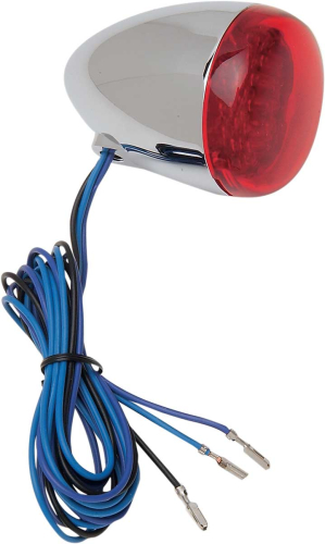 Chris Products - Chris Products Rear Custom Signal Light Assembly - Chrome with Red LED - Hollow stem mount - 8501R-LED