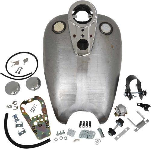 Drag Specialties - Drag Specialties QuickBob Extended Dash-Style Rubber-Mount Gas Tank Kit - DS-391348