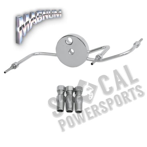 Magnum - Magnum Build Your Own Brake Line - Brake Tee for Dual-Disc Narrow Glide - Chrome - 393002