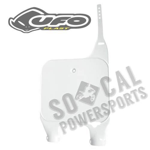 UFO Plastics - UFO Plastics Front Number Plate (Inverted Fork) - White - HO02629041