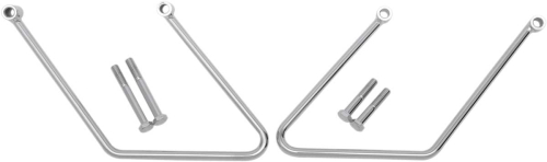 Drag Specialties - Drag Specialties Chrome Saddlebag Support Brackets - 77-0131A