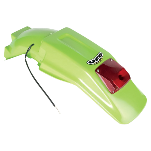 UFO Plastics - UFO Plastics Enduro Rear Fender with Light - KX Green - KA02715-021