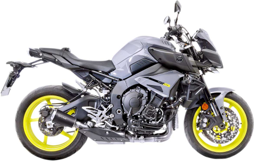 Leo Vince - Leo Vince LV-10 Slip-On - Stainless Tailpipe/Black Muffler/Stainless Steel End Cap - 15203BU