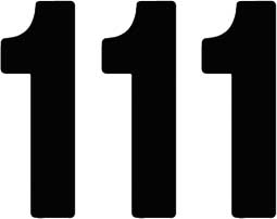 Factory Effex - Factory Effex Pro Numbers 7in. - No. 1 - Black - 02-4341