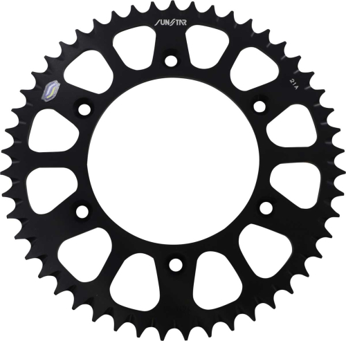 Sunstar - Sunstar Works Triplestar Aluminum Rear Sprocket - 49T - Black - 5-355949BK