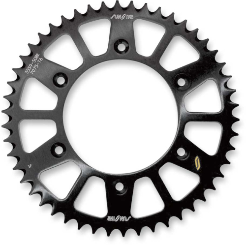 Sunstar - Sunstar Works Triplestar Aluminum Rear Sprocket - 50T - Black - 5-355950BK