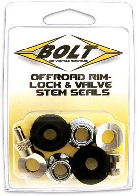Bolt MC Hardware - Bolt MC Hardware Rim Lock and Valve Stem Seals Set - 2007-RVS