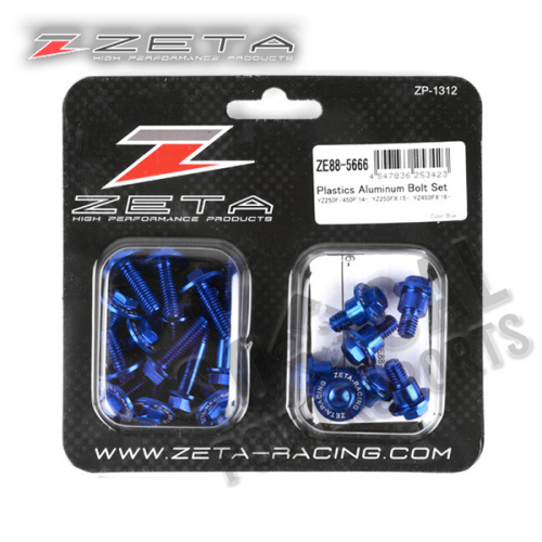 ZETA - ZETA Aluminum Body Bolt Kit - Blue - ZE88-5666