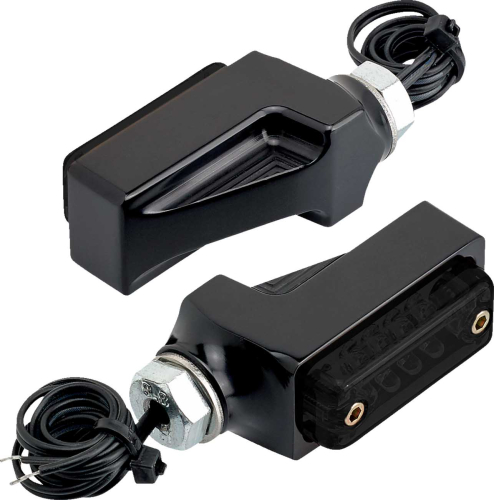 Joker Machine - Joker Machine Rectangle Smoked Led Turn Signal - Black/Amber LEDs - 05-311-1A
