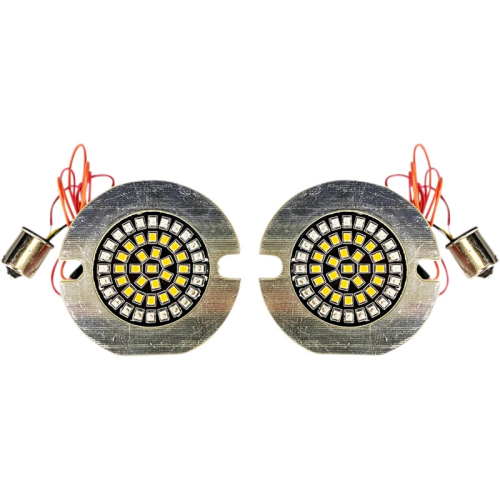 Custom Dynamics - Custom Dynamics Genesis 4 Amber/Red Dynamic Clusters2 Rear Turn Signal Inserts - GEN-4-AR2-1156T