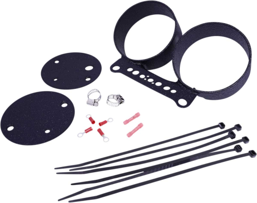 Drag Specialties - Drag Specialties Gauge Bracket - Dual - Wrinkle Black - 2210-0545
