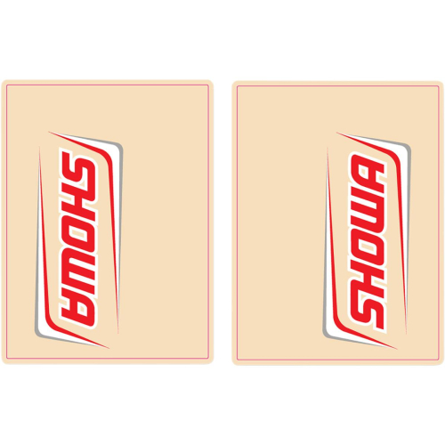 FLU Designs Inc. - FLU Designs Inc. Upper Fork Showa Decal - Red/ White/ Gray - 01022