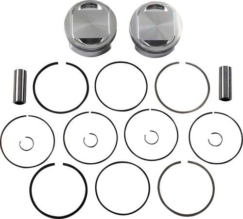J.E. Pistons - J.E. Pistons Round Piston Kit - Standard Bore 3.937in., 10.25:1 Compression - 317211