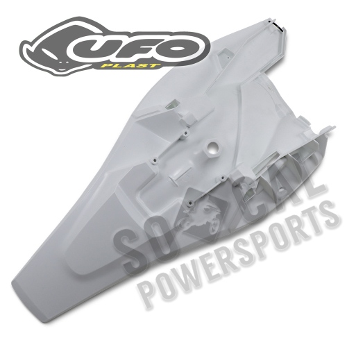 UFO Plastics - UFO Plastics MX Rear Fender - White - HU03383-041