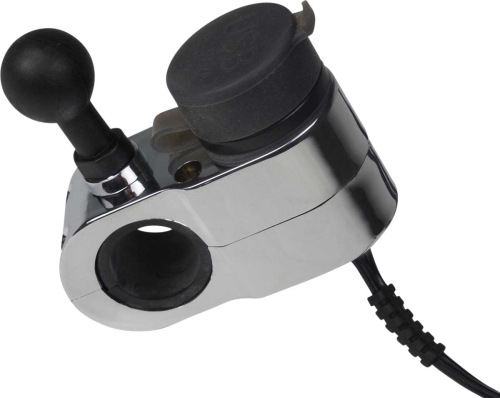 Gears - Gears Dual USB Port Charger with 1in. Ball Mount - Black - 100366-1