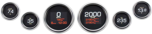 Dakota Digital - Dakota Digital MLX Series 6 Gauges Set - Chrome - MLX-8604