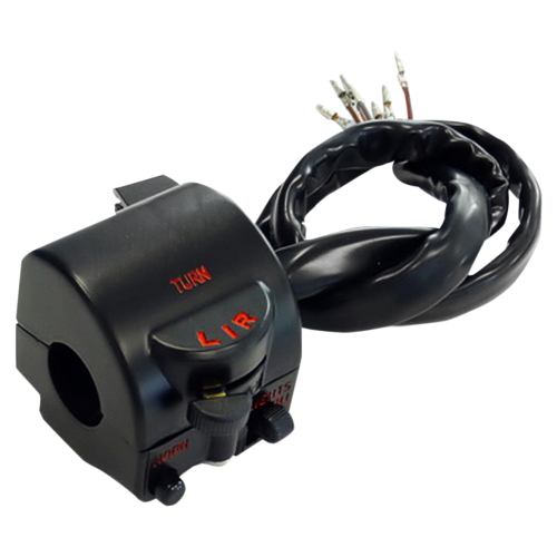 Emgo - Emgo Left Side Handlebar Switch Assembly w/ Built-In Clutch Perch and Mirror Mount - 46-68844