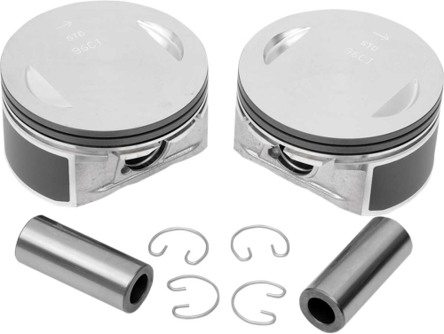 Drag Specialties - Drag Specialties Piston Kit (96cc., 3.750in. Bore) - .005 Oversize, 9.2:1 Compression - 21988-07+.005