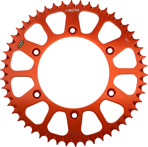 Sunstar - Sunstar Works Triplestar Aluminum Rear Sprocket - 50T - Orange - 5-354750OR