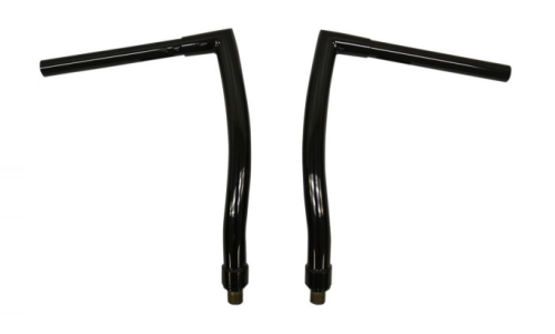 Todds Cycle - Todds Cycle 1-1/4in. Strip Handlebar - 14in. - Gloss Black - 0601-2554