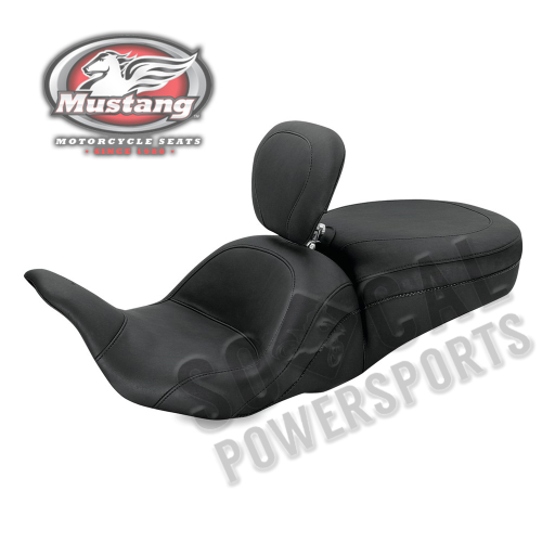 Mustang - Mustang 1-Piece Lowdown Touring Seat with Driver Backrest - No Studs - 79703