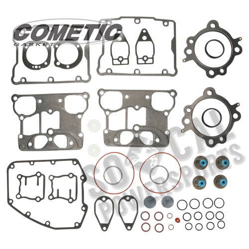 Cometic Gasket - Cometic Gasket EST Top End Gasket Kit - 95in. or 103in. Big Bore Kit and Hat-Style Valve Stem Seals - C9147