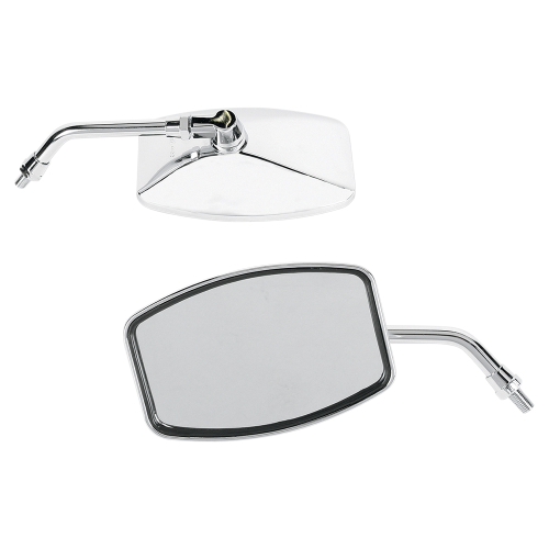 Emgo - Emgo Big One Cruiser Mirror - 4 1/4in. H x 6 1/4in. W, 10mm Thread - 20-42464