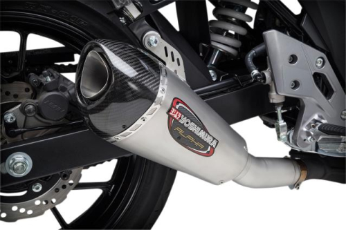 Yoshimura - Yoshimura Alpha T Street Series Works Finish Slip-On - Stainless Steel Muffler - 11260BP520