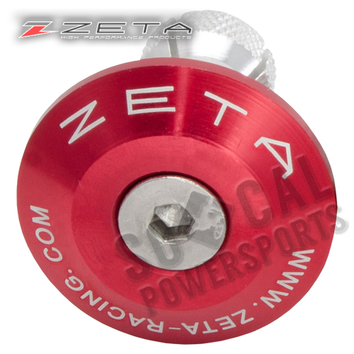 ZETA - ZETA 35mm Bar End Plugs - Red - ZE48-7106