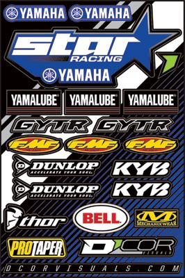 DCOR - DCOR Decal Sheet - Star Yamaha 2016 - 40-50-116