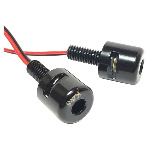 K&S Technologies - K&S Technologies LED License Plate Mounting Bolts - Black Finish/ White LED - 25-9160B
