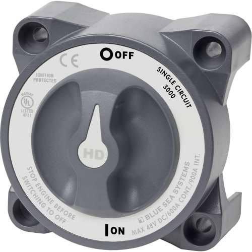 Blue Sea Systems - Blue Sea 3000 HD-Series Battery Switch Single Circuit ON/OFF