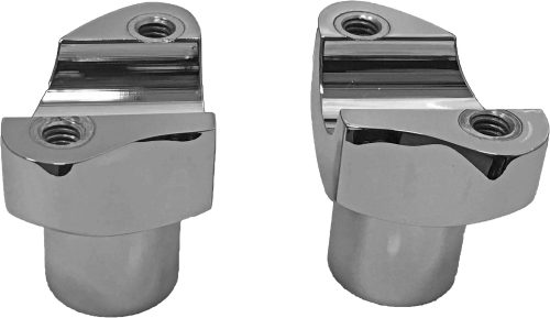 HardDrive - HardDrive Forged Straight Handlebar Risers - 2in. Rise - Chrome - H57-6076CF-2
