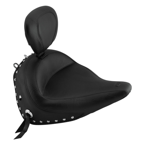 Mustang - Mustang Wide Solo Seat with Removable Backrest - Studded - 79913