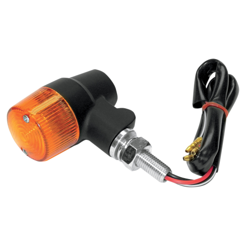 K&S Technologies - K&S Technologies Black Satin Aluminum Marker Lights - Round #3 with Amber Lens - Single Filament - 25-8632