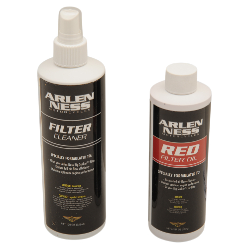 Arlen Ness - Arlen Ness Air Filter Cleaner/Oil Kit - Red - 18-076