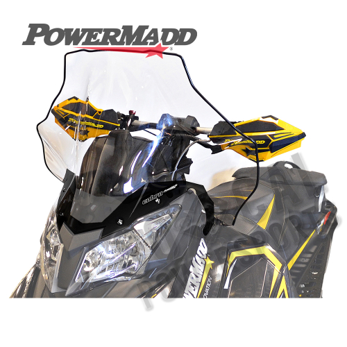 Powermadd - Powermadd Cobra Windshield - Tall - 19in. - Clear with Black Fade - 13540