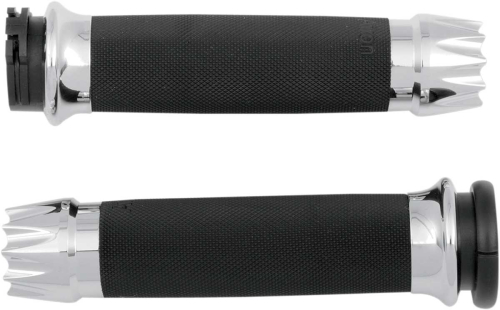 Avon Grips - Avon Grips Excalibur Custom Grips - Chrome - CC-85-CH-EX