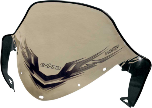 Powermadd - Powermadd Cobra Windshield - 13in. - Clear/Black/Graphic - 11931