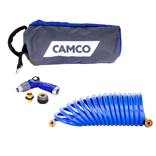Camco - Camco 20&#39; Coiled Hose &amp; Spray Nozzle Kit