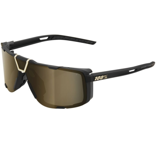 100% - 100% Eastcraft Sunglasses - 61045-258-01 - Soft Tact Black / Gold Mirror Lens - OSFM