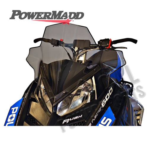 Powermadd - Powermadd Cobra Windshield - Low - 16.5in. - Tint - 11821