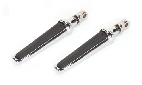 Performance Machine - Performance Machine Contour Male Mount Footpegs - Rubber Insert - Chrome - 0035-0065-CH