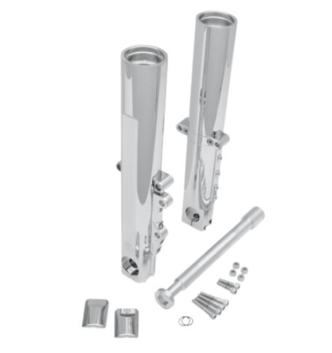 Performance Machine - Performance Machine Fork Leg Kit for Stock or Performance Machine Calipers - Single Disc - Chrome - 0208-2097-CH