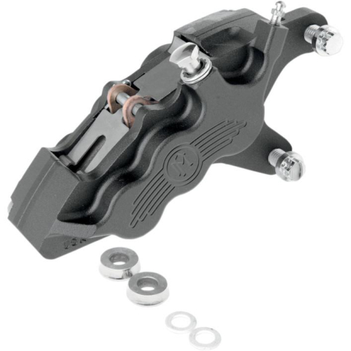Performance Machine - Performance Machine Six-Piston Differential-Bore Front/Right Brake Caliper Kit - Black Ops - 0051-2916-SMB