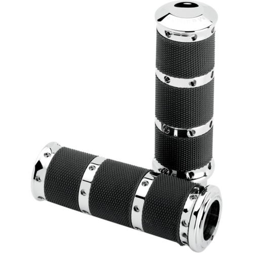 Performance Machine - Performance Machine Contour Renthal Wrapped Grips - X-Large - Chrome - 0063-2018-CH