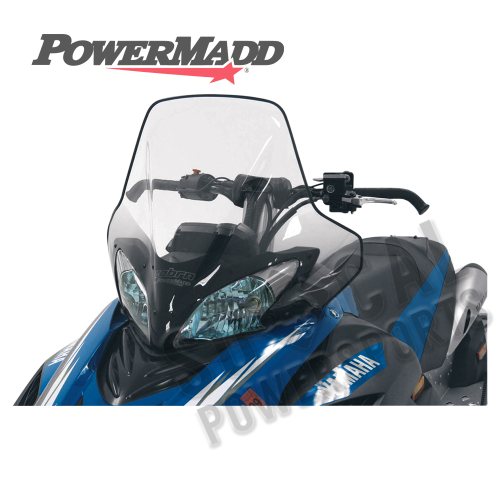 Powermadd - Powermadd Cobra Windshield - 18.5in. - Clear/Black Fade - 15640