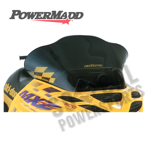 Powermadd - Powermadd Cobra Windshield - 13.25in. - Black/Yellow Checks - 13225